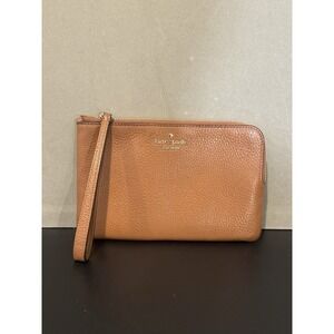 Kate Spade Brown Leather Wristlet Wallet